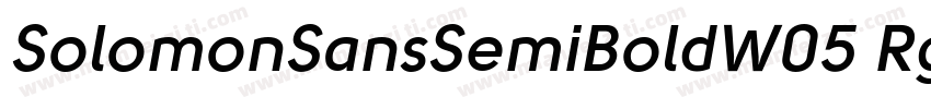 SolomonSansSemiBoldW05 Rg Regular字体转换